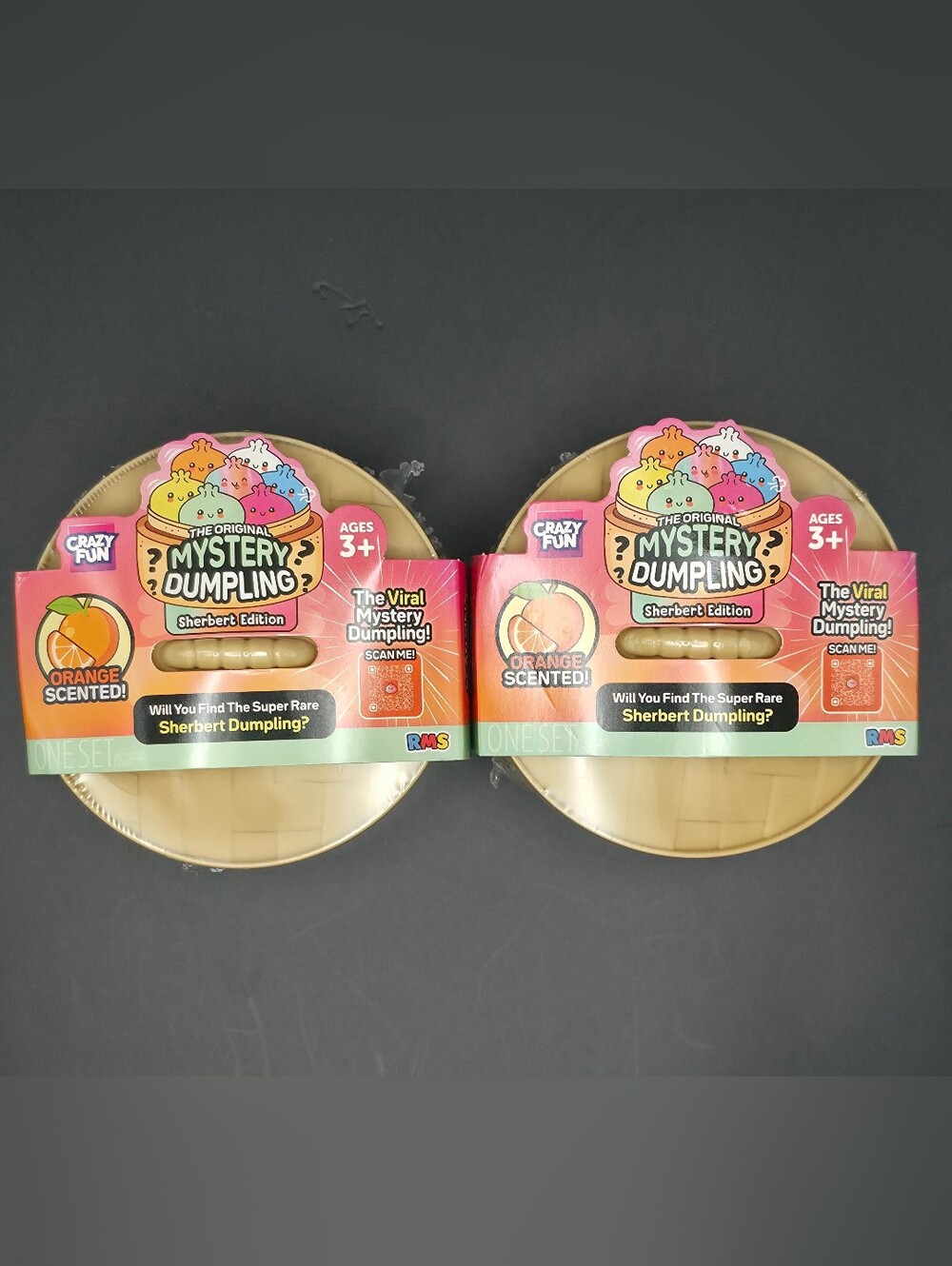 (2 pack) Orange Sherbert Mystery Squishy - The Viral Mystery Dumpling!